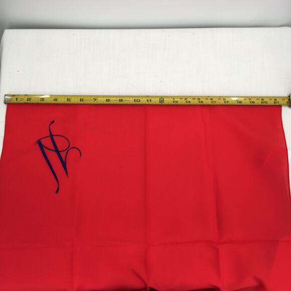 Paoli Vintage 100% Polyester Shawl Scarf Red - Picture 3 of 3